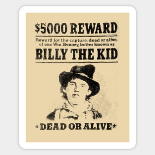 Billy The Kid - newspaper style Sticker